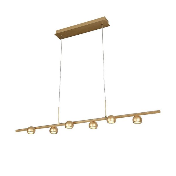 Pendente Akis - Ouro Fosco - C120cm - Led 6x5w- 2700k - Bivolt Starlux