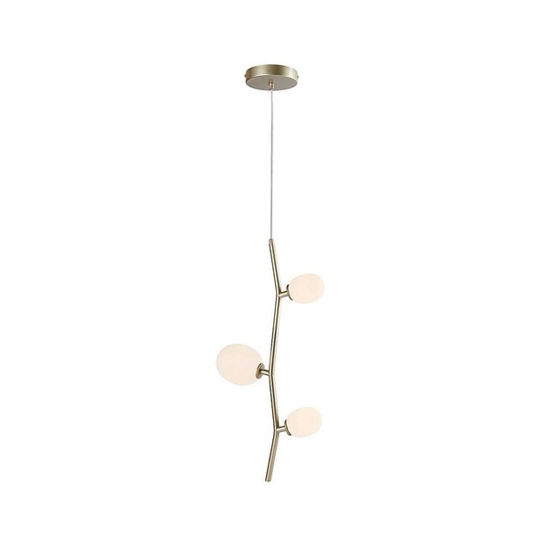 Usina Imports Pendente Olive Dourado e Branco Fosco - Lampdecor
