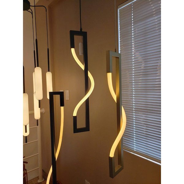 Pendente NARUTO ø12xA72cm LED 9W 2700K 1040Lumens Preto