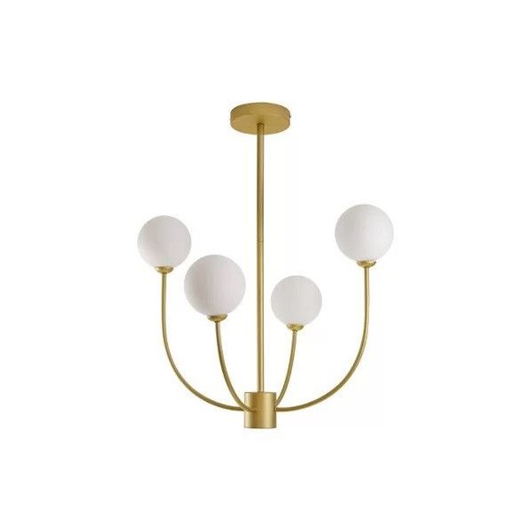 Pendente Grape 4xG9 Ø55cm Ouro Fosco Branco Starlux ZR113-WGD