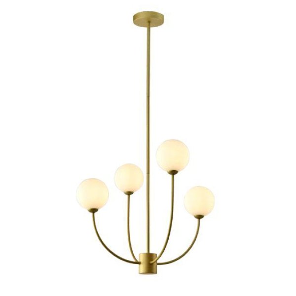 Pendente Grape 4xG9 Ø55cm Ouro Fosco Branco Starlux ZR113-WGD