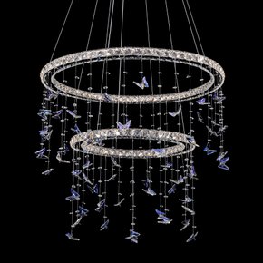 Pendente Moscou Ø80cm Ouro Fosco + Transparente 15xg9 Starlux