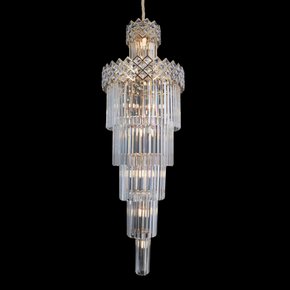 Pendente Moscou Ø80cm Ouro Fosco + Transparente 15xg9 Starlux