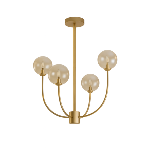 Starlux GRAPE Ouro Fosco com Âmbar - Pendente G9 - Lampdecor